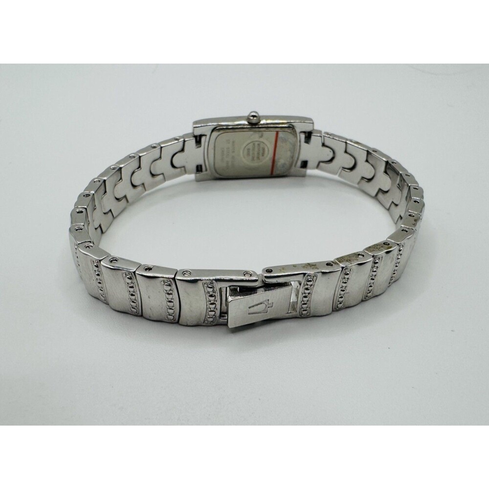 Bulova Rectangular Crystal Bracelet Watch Japan Movement Mother of Pearl Dial - Picture 6 of 7